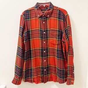 Banana Republic Untucked Slim Fit Plaid Button Down Shirt - Size Medium